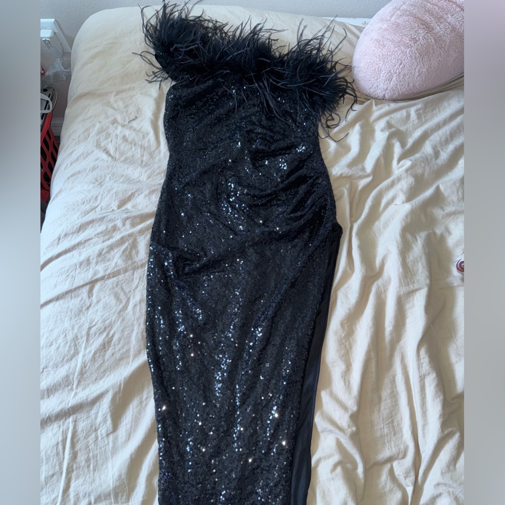 Fashion Nova Black Sequin Dress